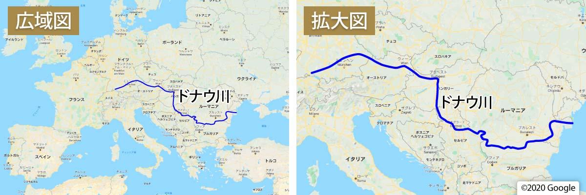 ドナウ川地図